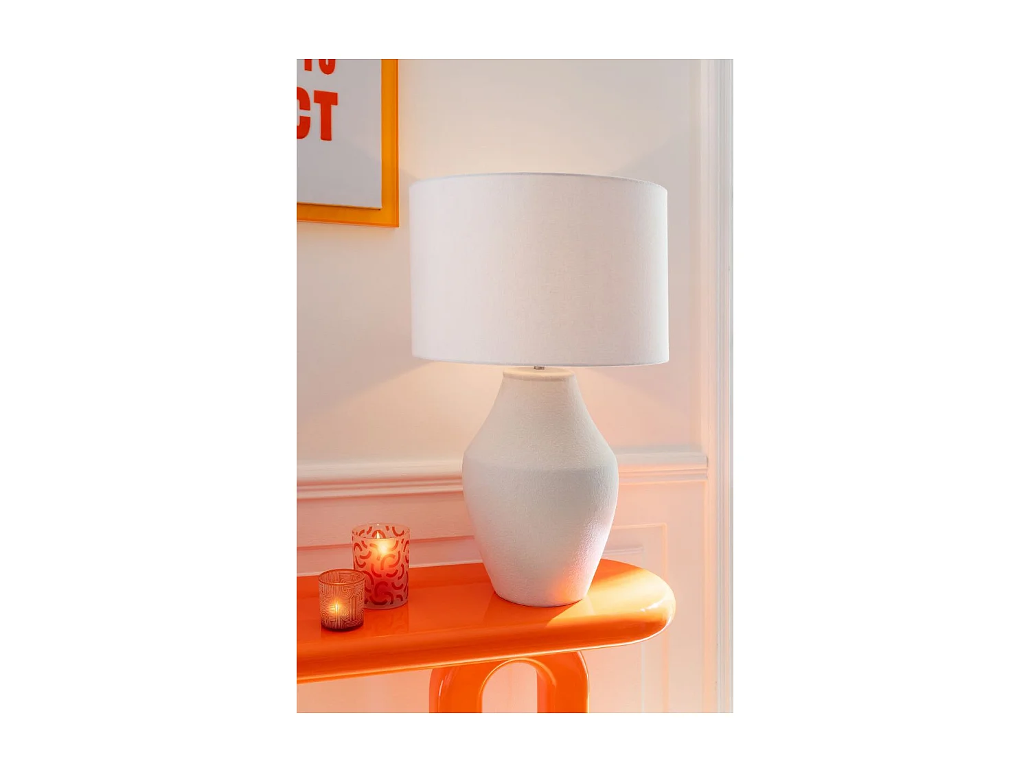 Lampe à Poser en Céramique "Henri" 72cm Blanc