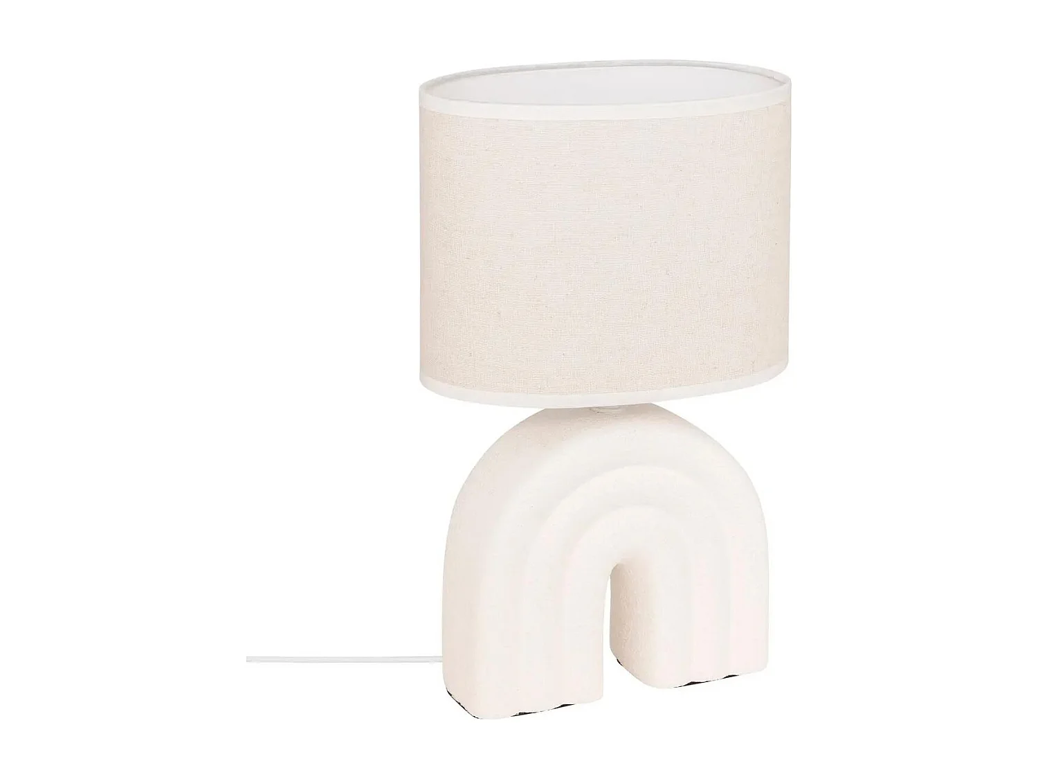 Lampe à Poser en Céramique "Gabin" 32cm Blanc