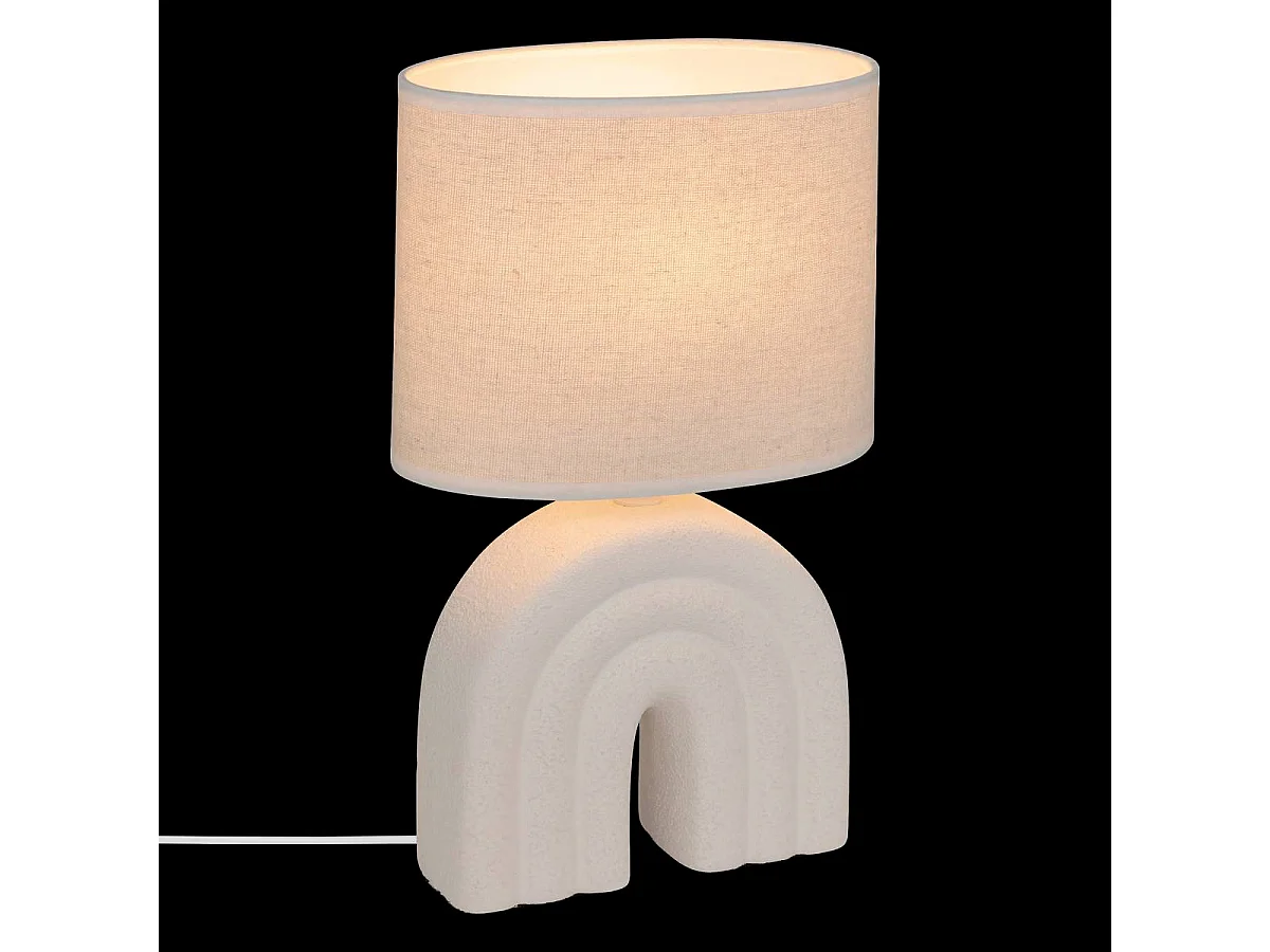 Lampe à Poser en Céramique "Gabin" 32cm Blanc