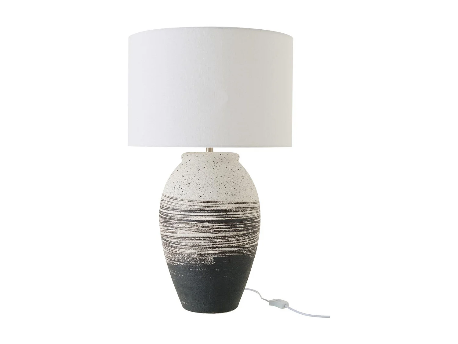 Lampe à Poser en Céramique "Rolph" 73cm Noir & Beige