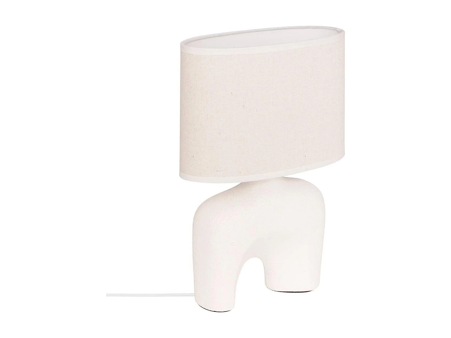 Lampe à Poser en Céramique "Gaby" 31cm Blanc
