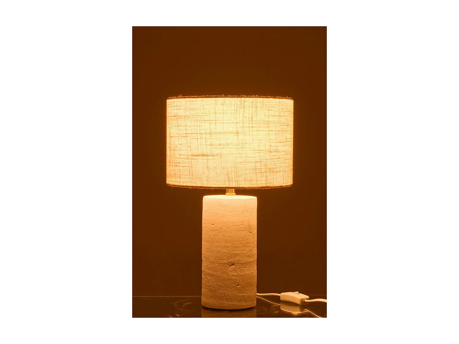 Lampe à Poser en Céramique "Felicia" 37cm Blanc