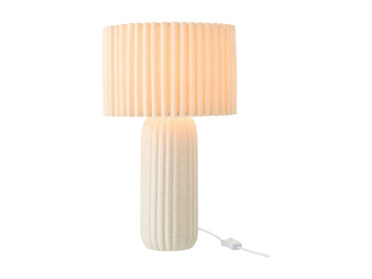 Lampe à Poser en Céramique "Esmee" 50cm Blanc Cassé