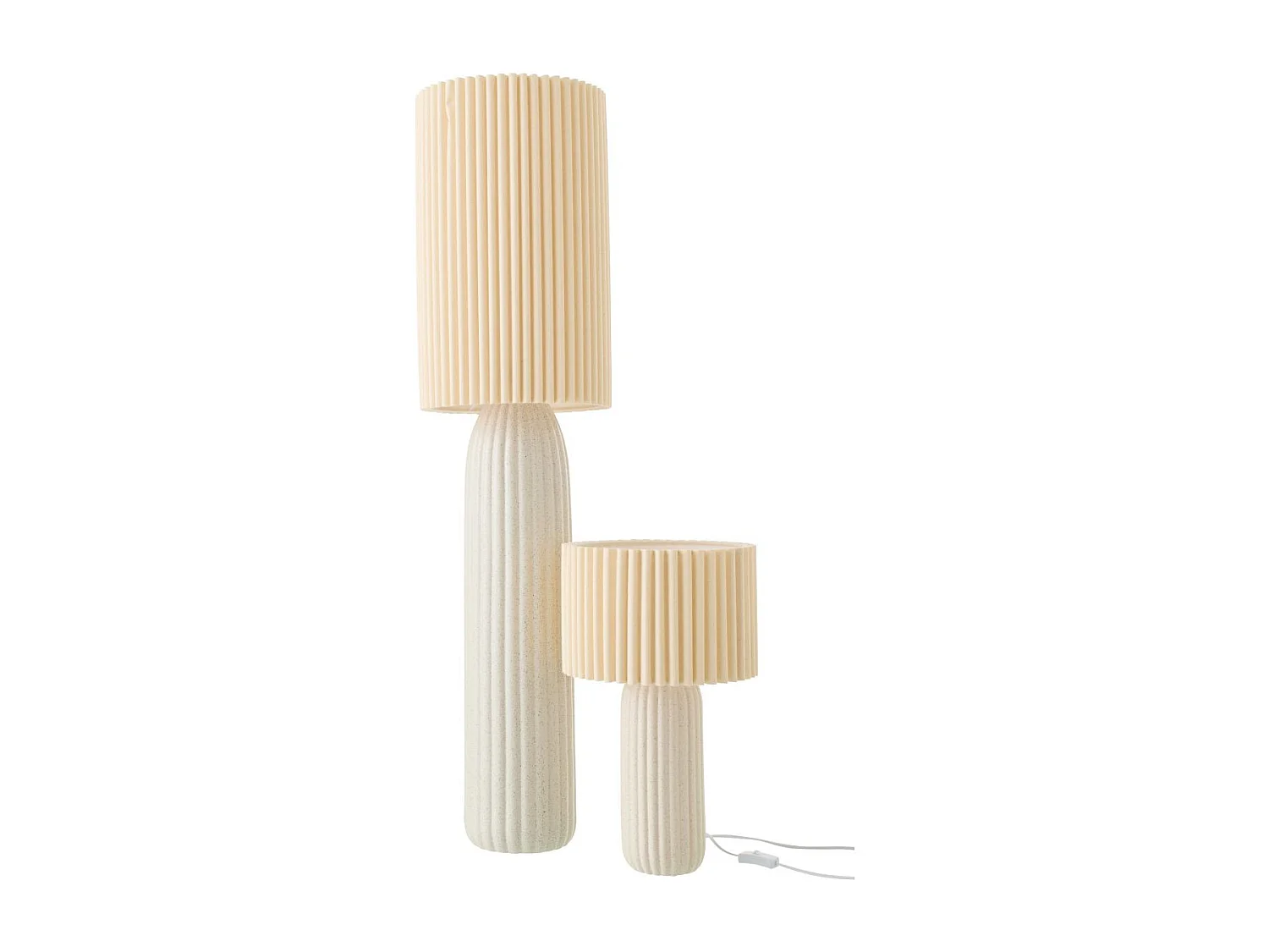 Lampe à Poser en Céramique "Esmee" 50cm Blanc Cassé