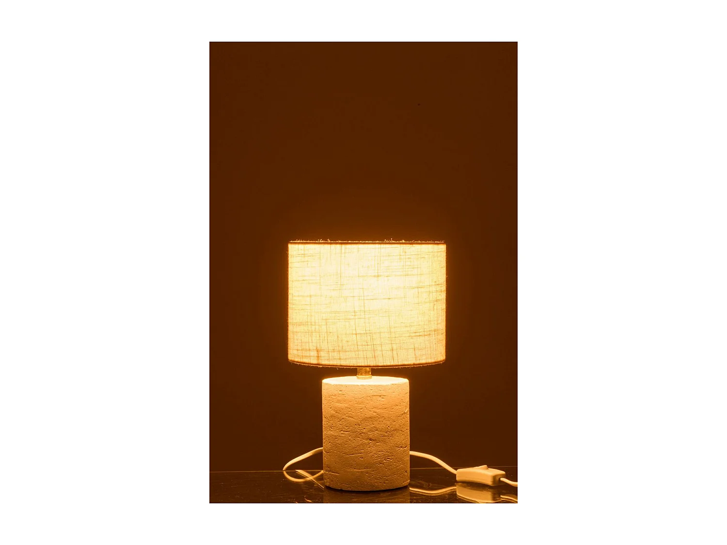 Lampe à Poser en Céramique "Felicia" 28cm Blanc