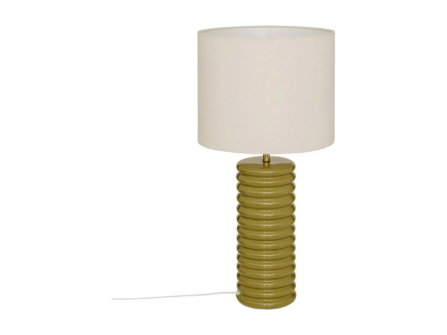 Lampe à Poser en Céramique "Vinus" 69cm Kaki