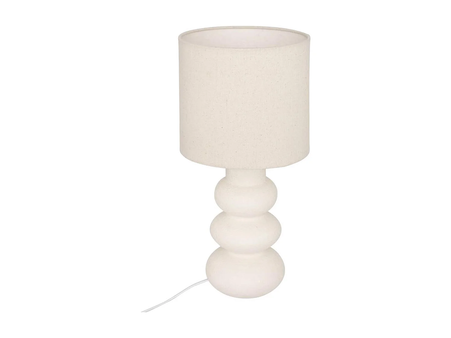 Lampe Design en Céramique "Alitha" 42cm Beige