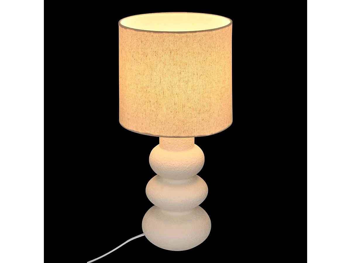 Lampe Design en Céramique "Alitha" 42cm Beige