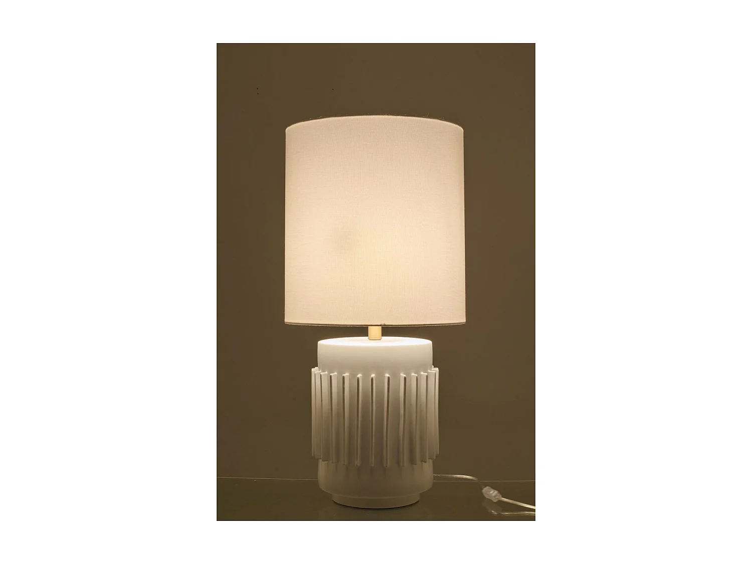 Lampe à Poser en Céramique "Latas" 71cm Blanc