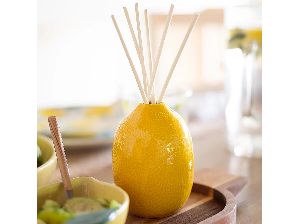 Diffuseur de Parfum Citron en Céramique "Yucatan "150ml Jaune