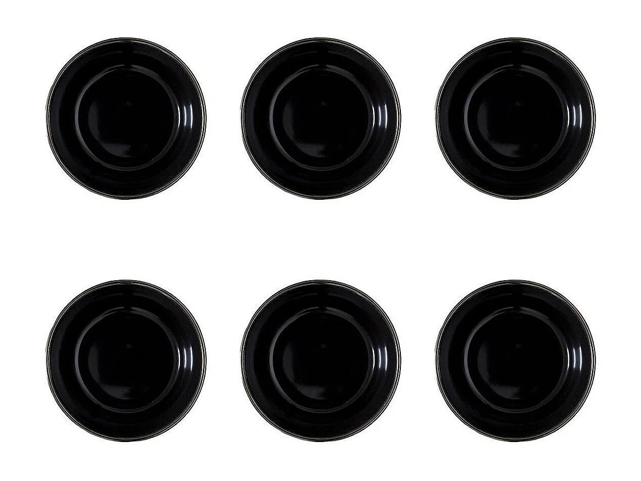 Lot de 6 Bols en Céramique "Lounge" 14cm Noir