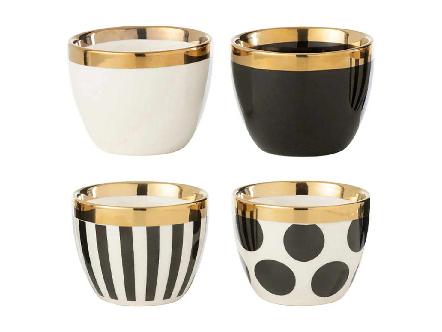 Lot de 4 Tasses en Céramique "Faye" 18cl Multicolore