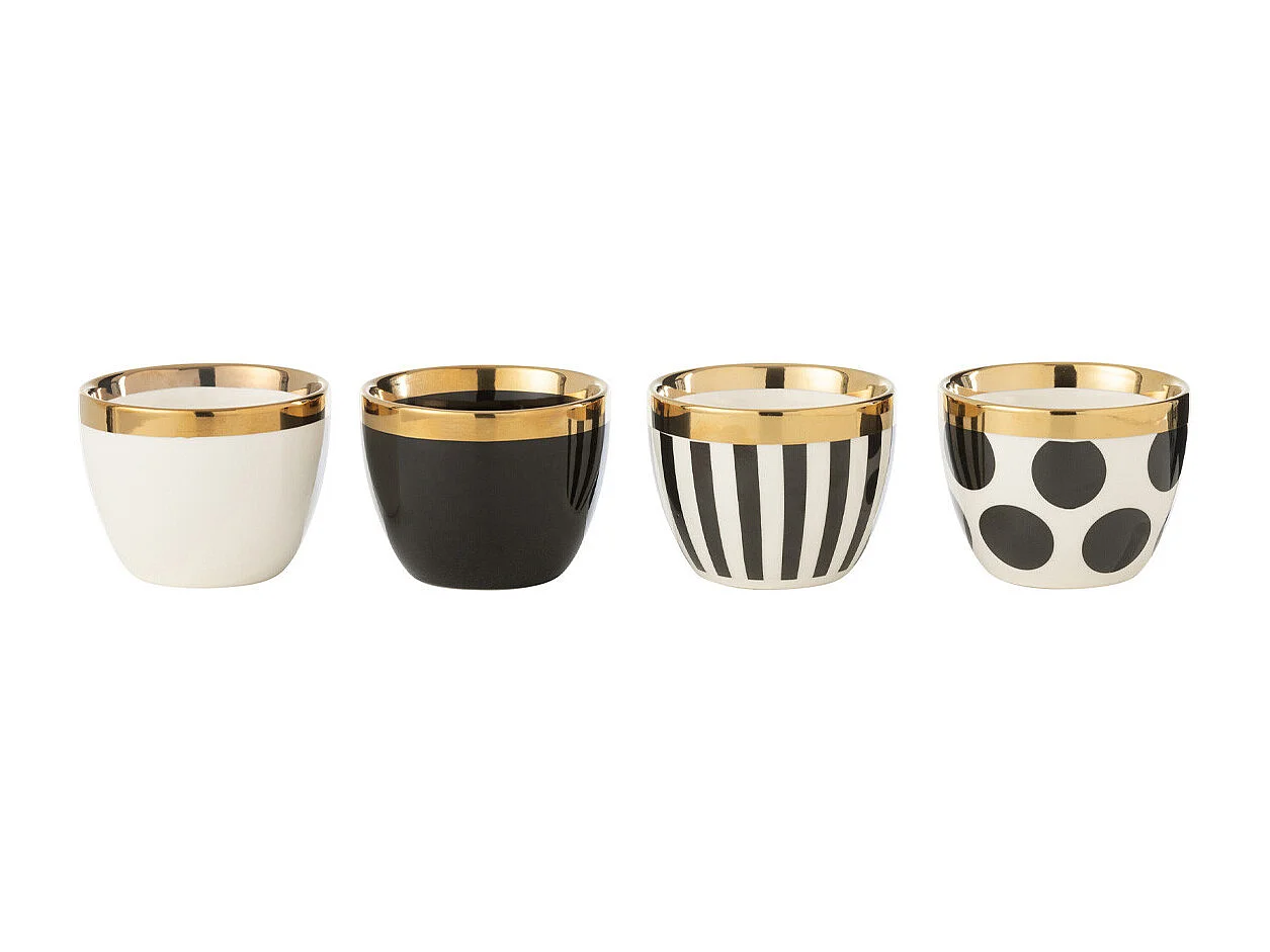 Lot de 4 Tasses en Céramique "Faye" 18cl Multicolore