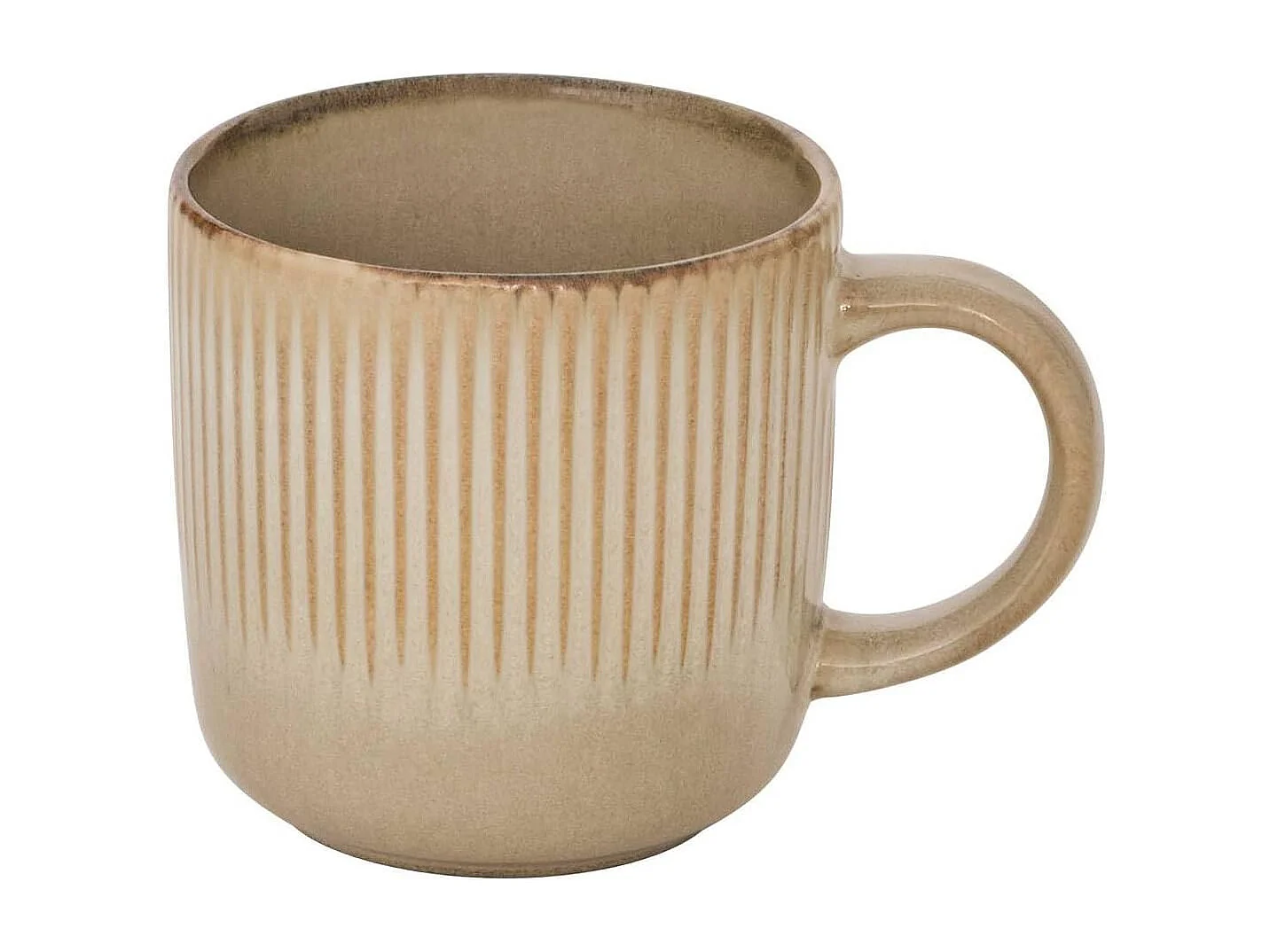 Lot de 6 Mugs en Céramique "Chloe" 36cl Beige