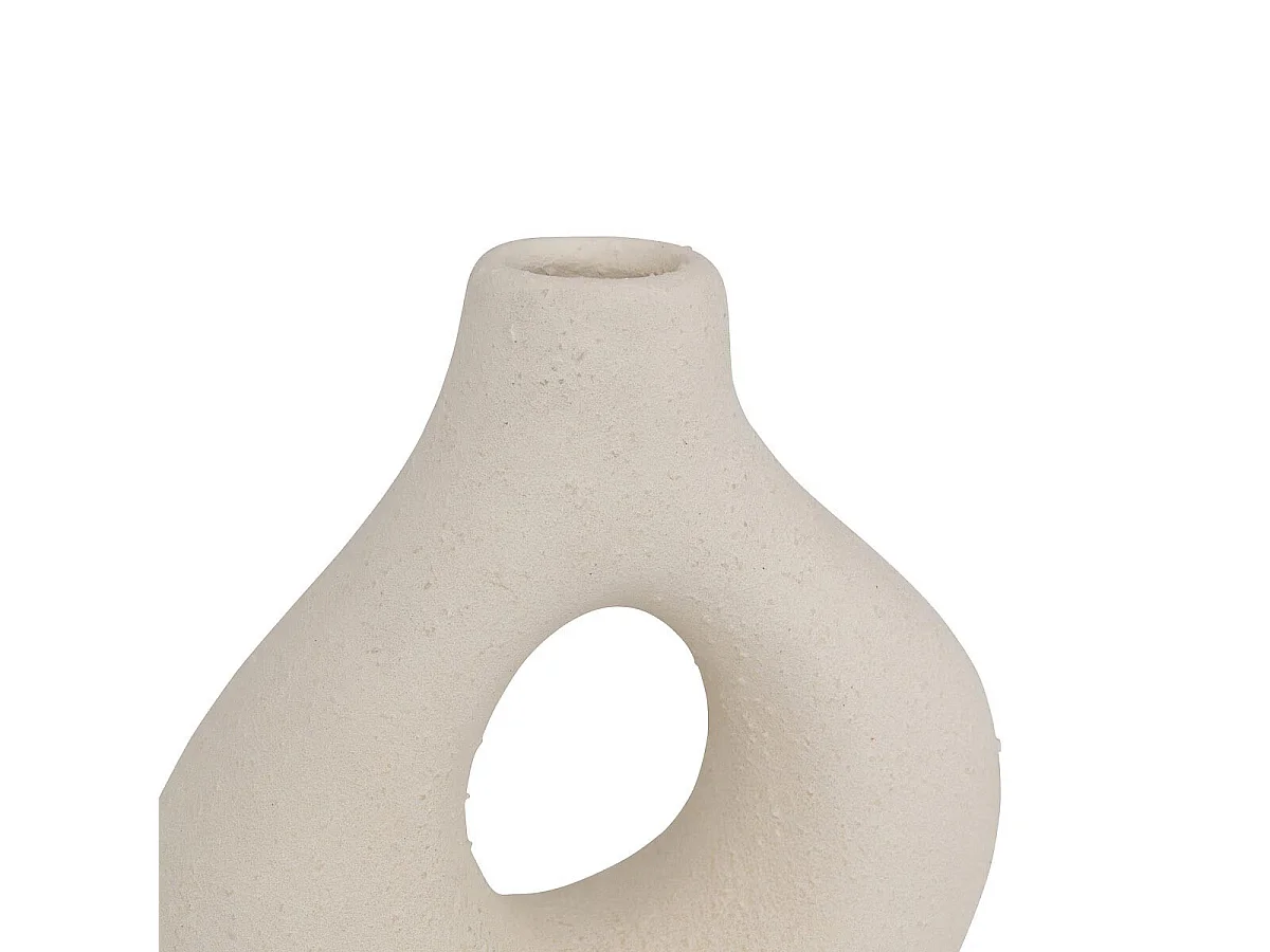 Lot de 3 Soliflores en Céramique "Lora" 9cm Blanc