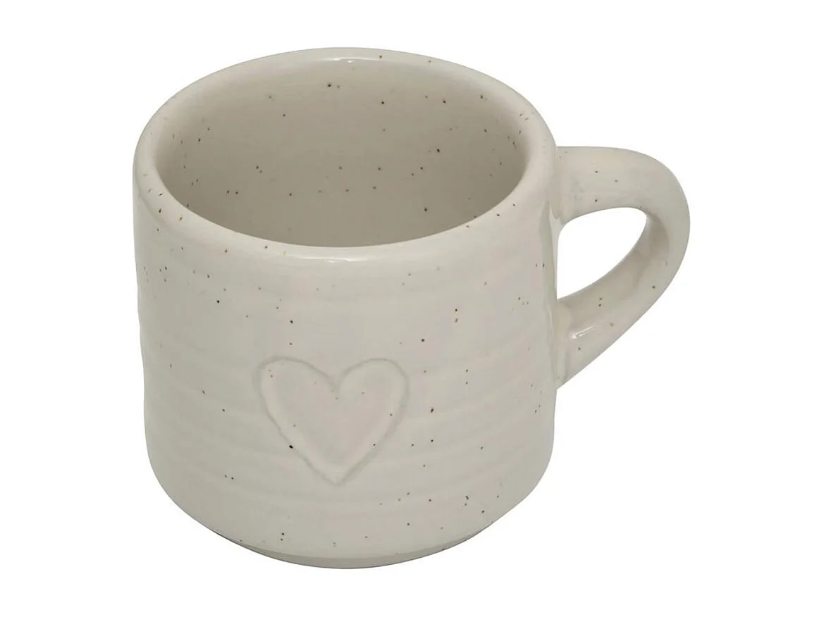 Lot de 6 Tasses à Café Expresso en Céramique "Adèle" 8cl Blanc