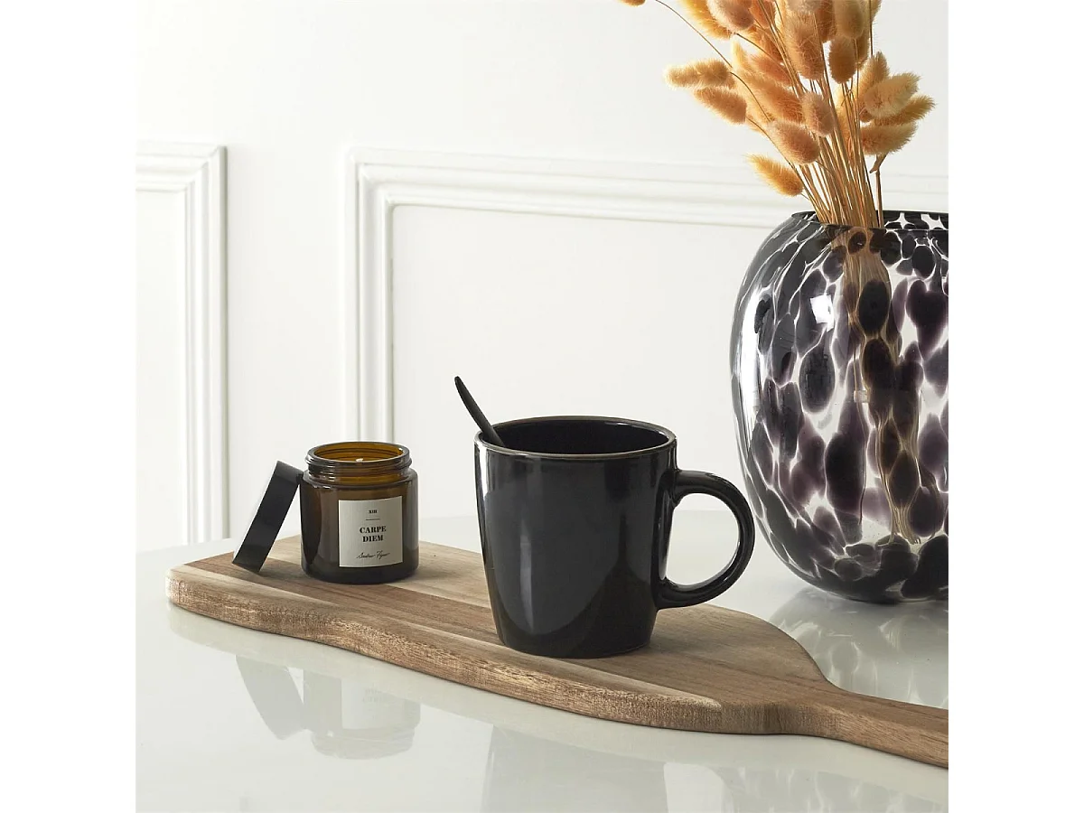 Lot de 6 Mugs en Céramique "Lounge" 40cl Noir