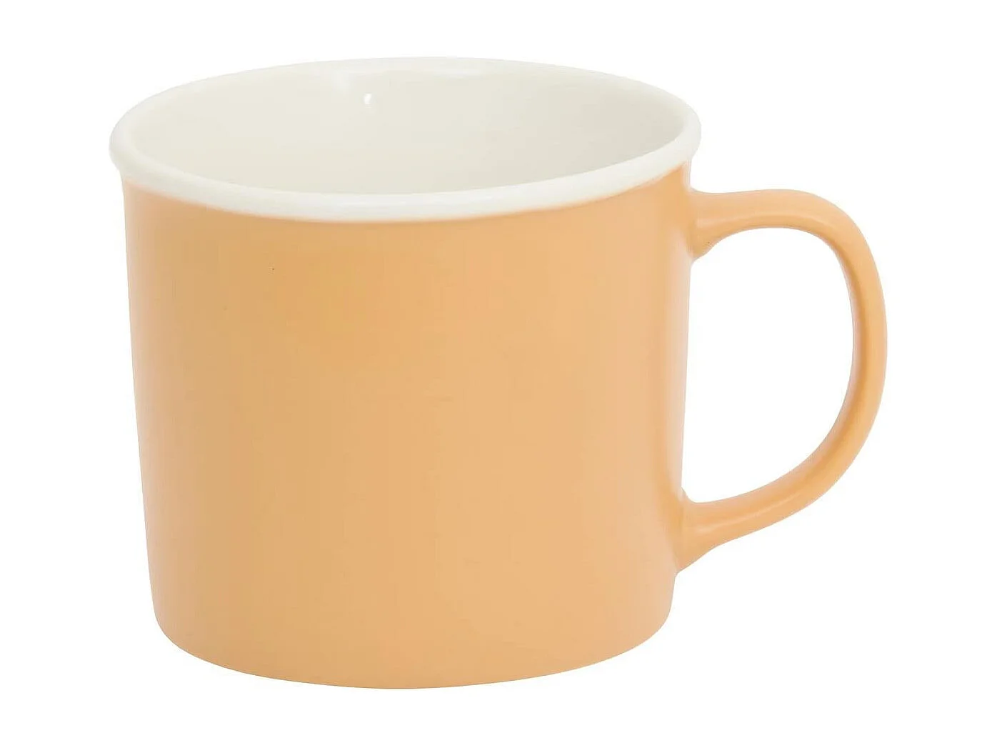 Lot de 6 Mugs en Porcelaine "Nature" 38cl Ocre
