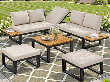 Salon de jardin en bois