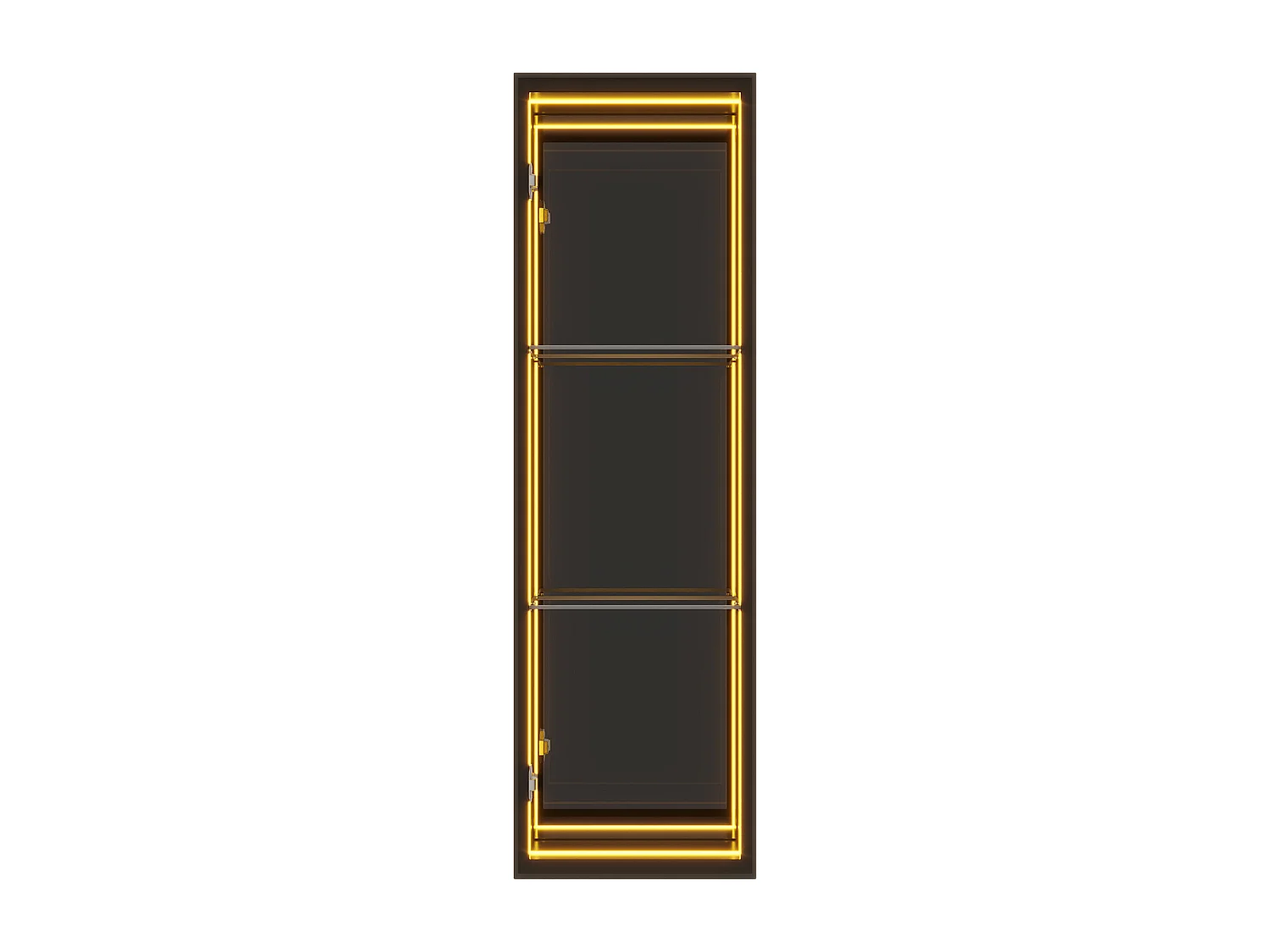 Vitrine 30x30x90 cm - LED-Beleuchtung - 1 Tür und 3 Aufbewahrungsfächer - verstellbare Regale - MDF + Glas - Schwarz