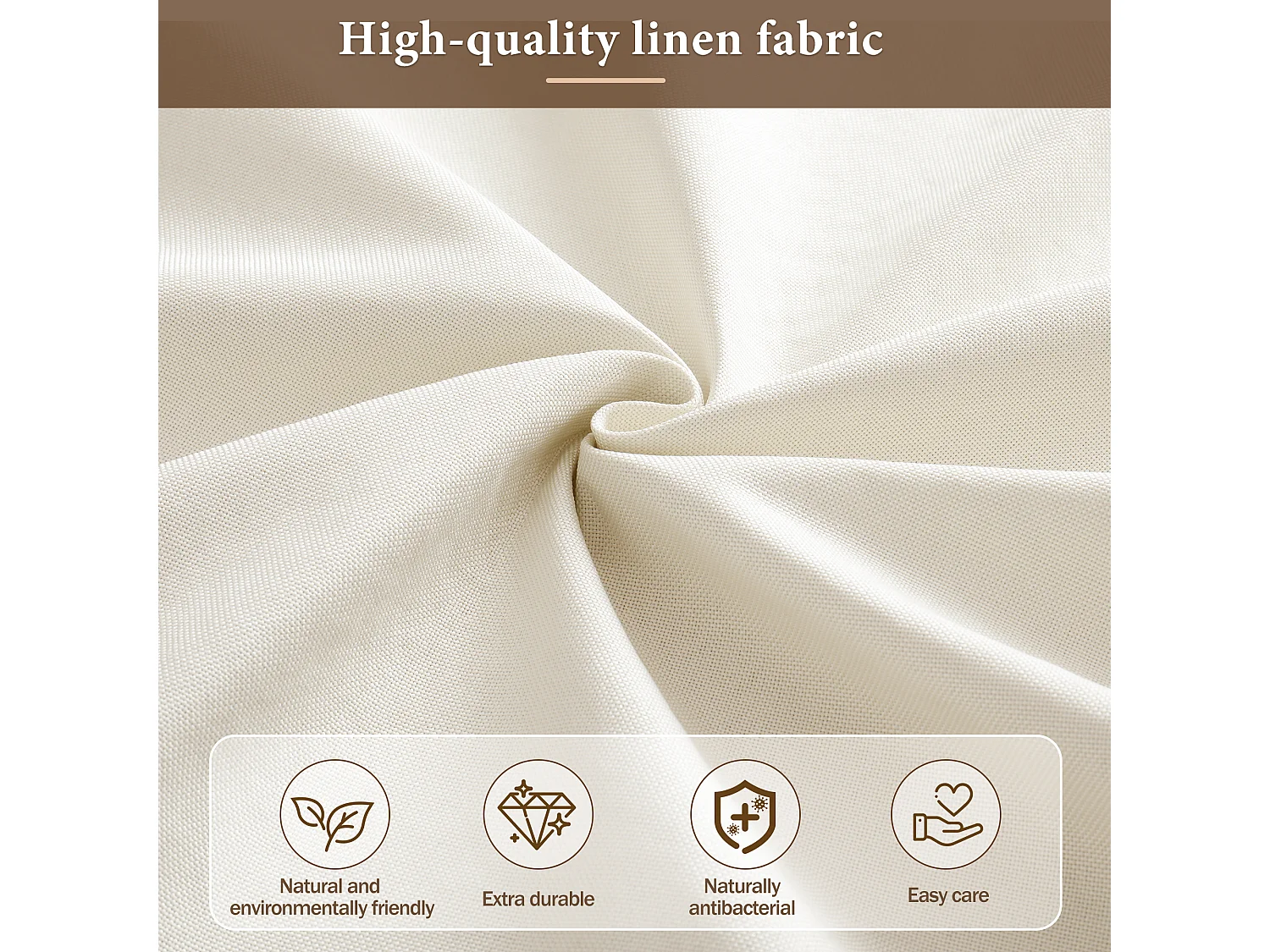 Upholstered sofa bed 90x190cm - with pull-out bed - with 2 drawers and USB port - Linen fabric - Beige (mattress not included)
