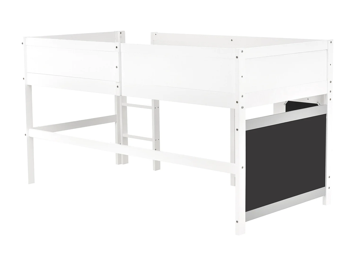 Mountain bed 90x200cm - with 2 graffiti panels - White