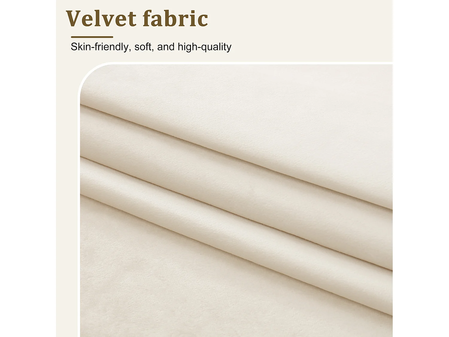 Children's storage bed 90 x 200 cm - with padded headboard - with storage space - Velvet - Beige (Mattress not included)