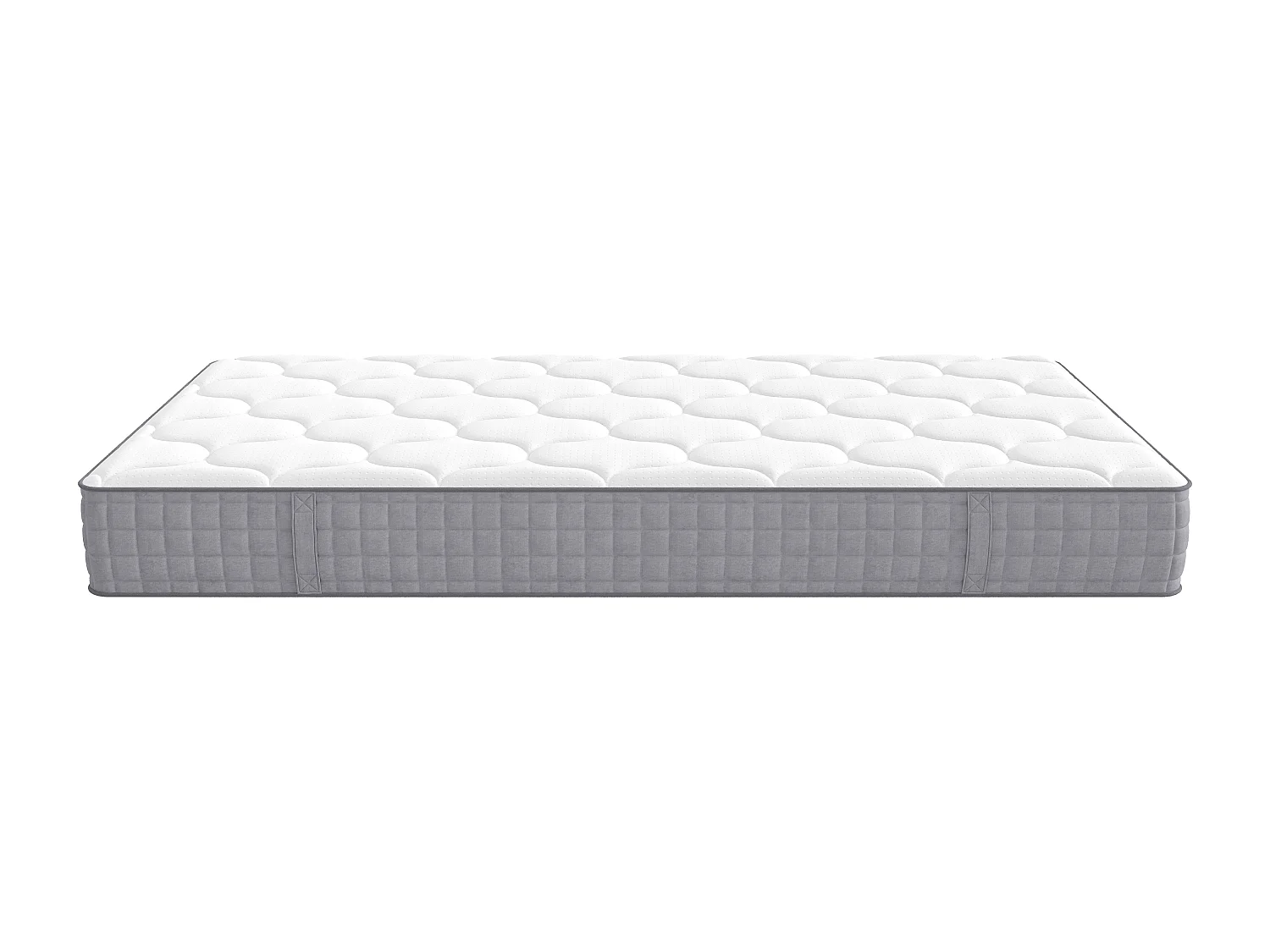 Springmadras 90 x 200 cm - 25 cm tykkelse - Fasthed H3 - Individuelt indpakkede fjedre - Ergonomisk - hvid