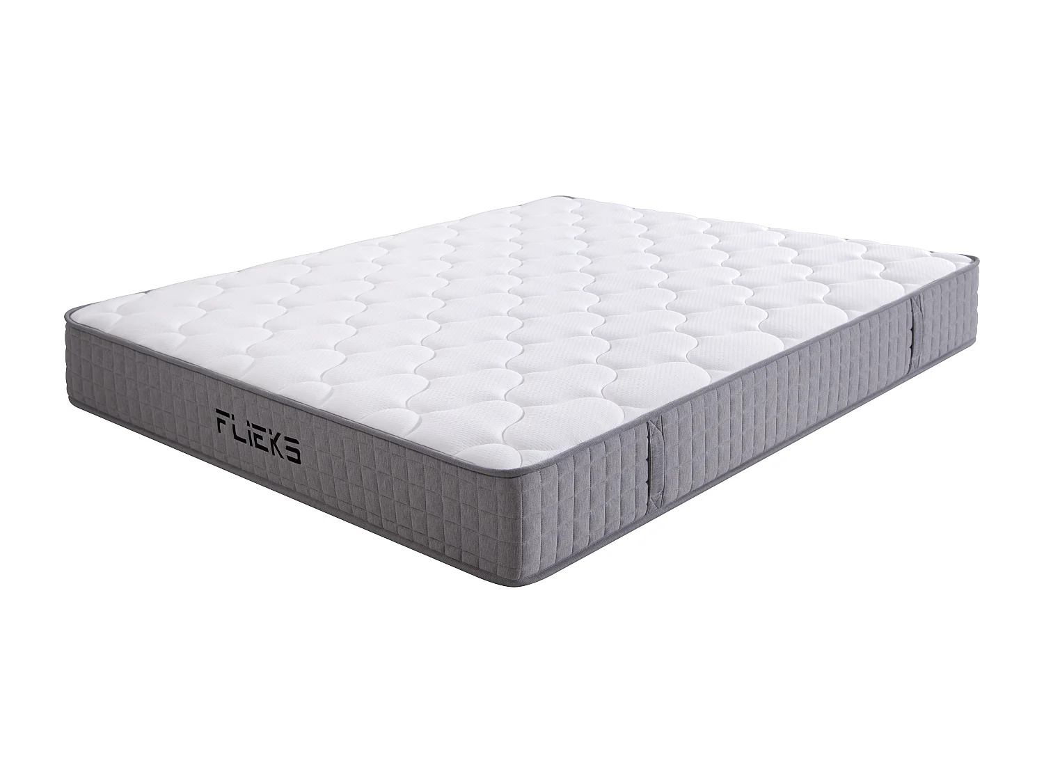 Springmadras 120 x 200 cm - 25 cm tykkelse - Fasthed H3 - Individuelt indpakkede fjedre - Ergonomisk - hvid