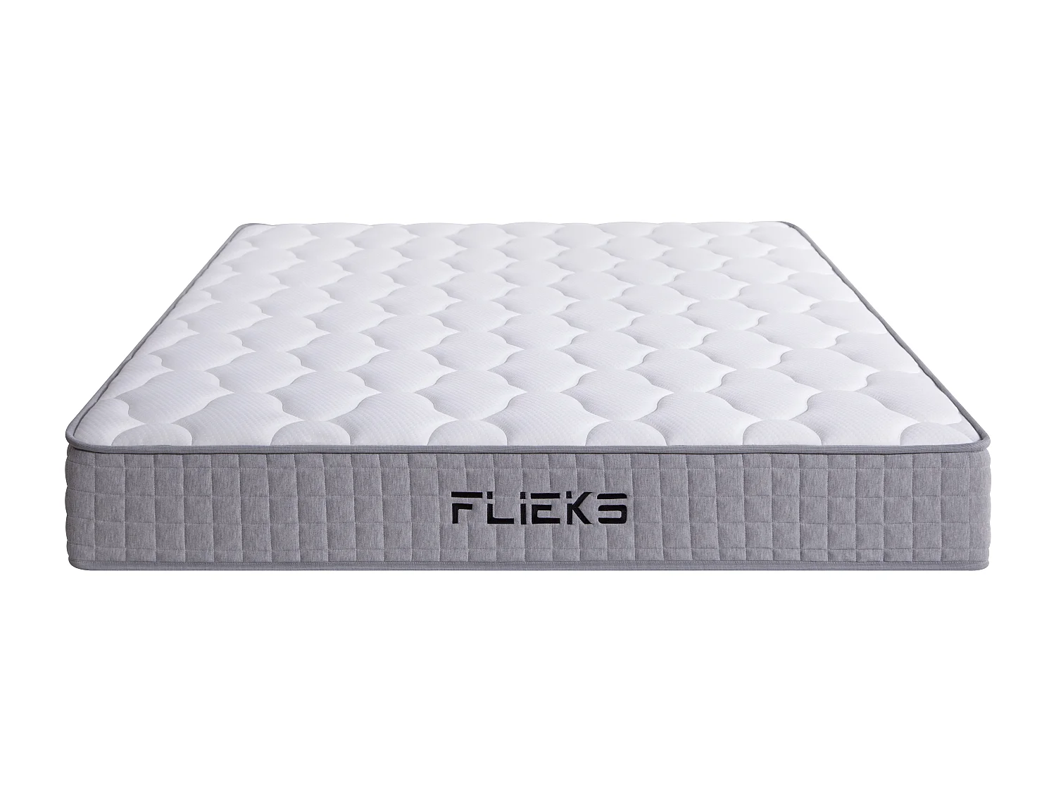 Springmadras 120 x 200 cm - 25 cm tykkelse - Fasthed H3 - Individuelt indpakkede fjedre - Ergonomisk - hvid