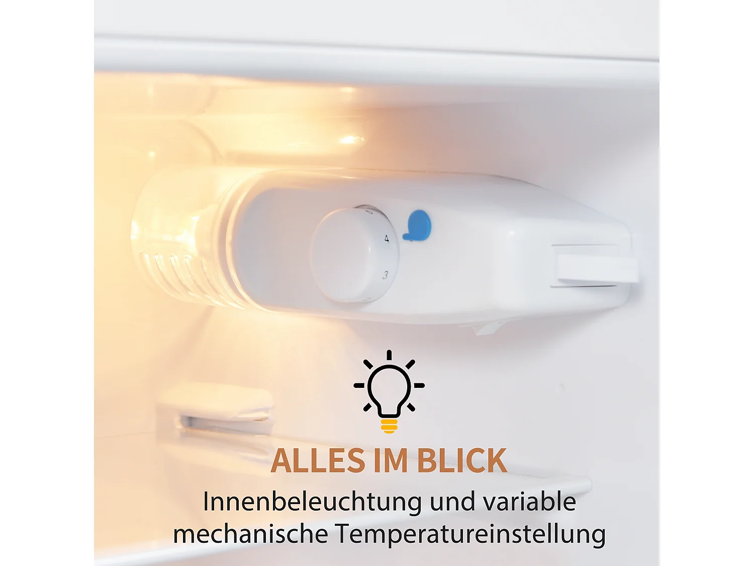 Mini Kühlschrank Retro - 92L Gesamt, 28L Gefrierfach, 64L Kühlschrank - Energieklasse D - mit LED - Schwarz