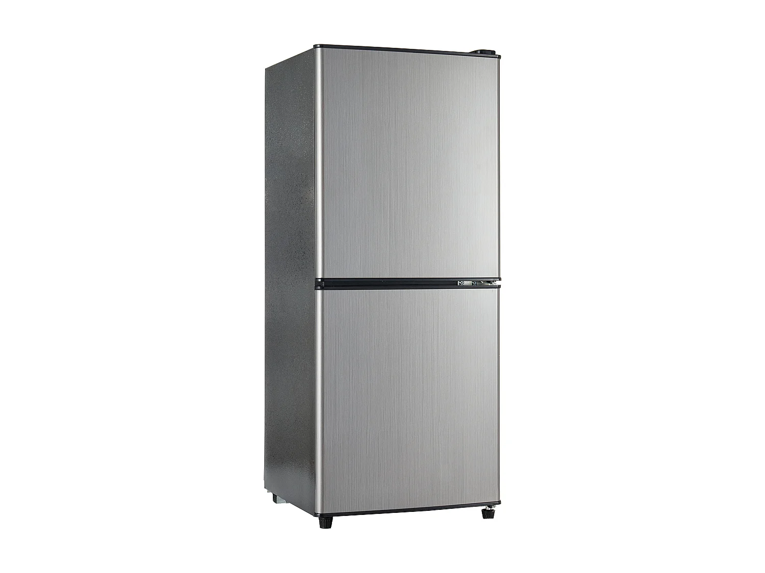 Mini koelkast - koelvak 60 L + vriesvak 46 L - 7 temperatuurstanden - LED-verlichting - zilver