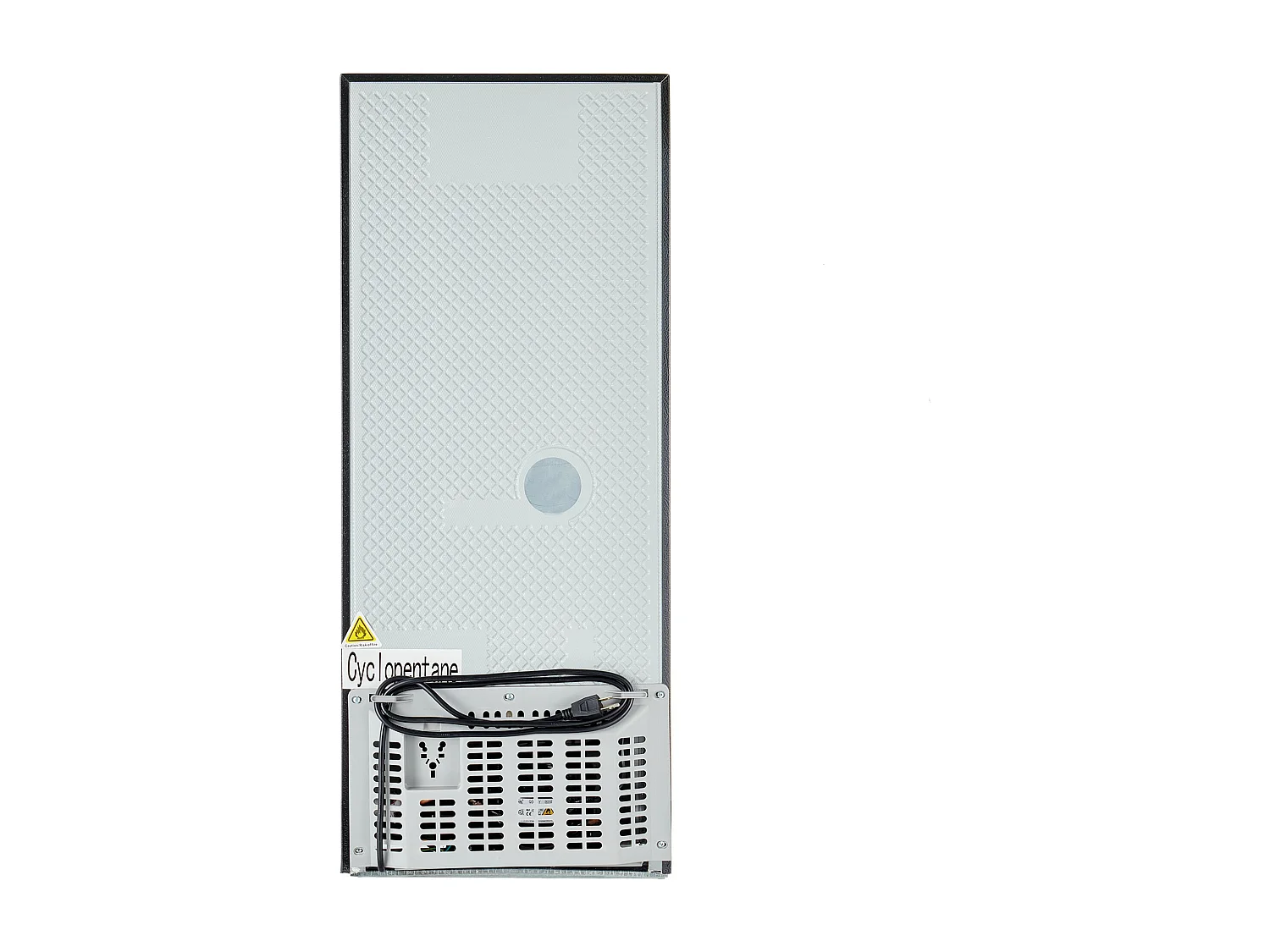 Mini koelkast - koelvak 60 L + vriesvak 46 L - 7 temperatuurstanden - LED-verlichting - zilver