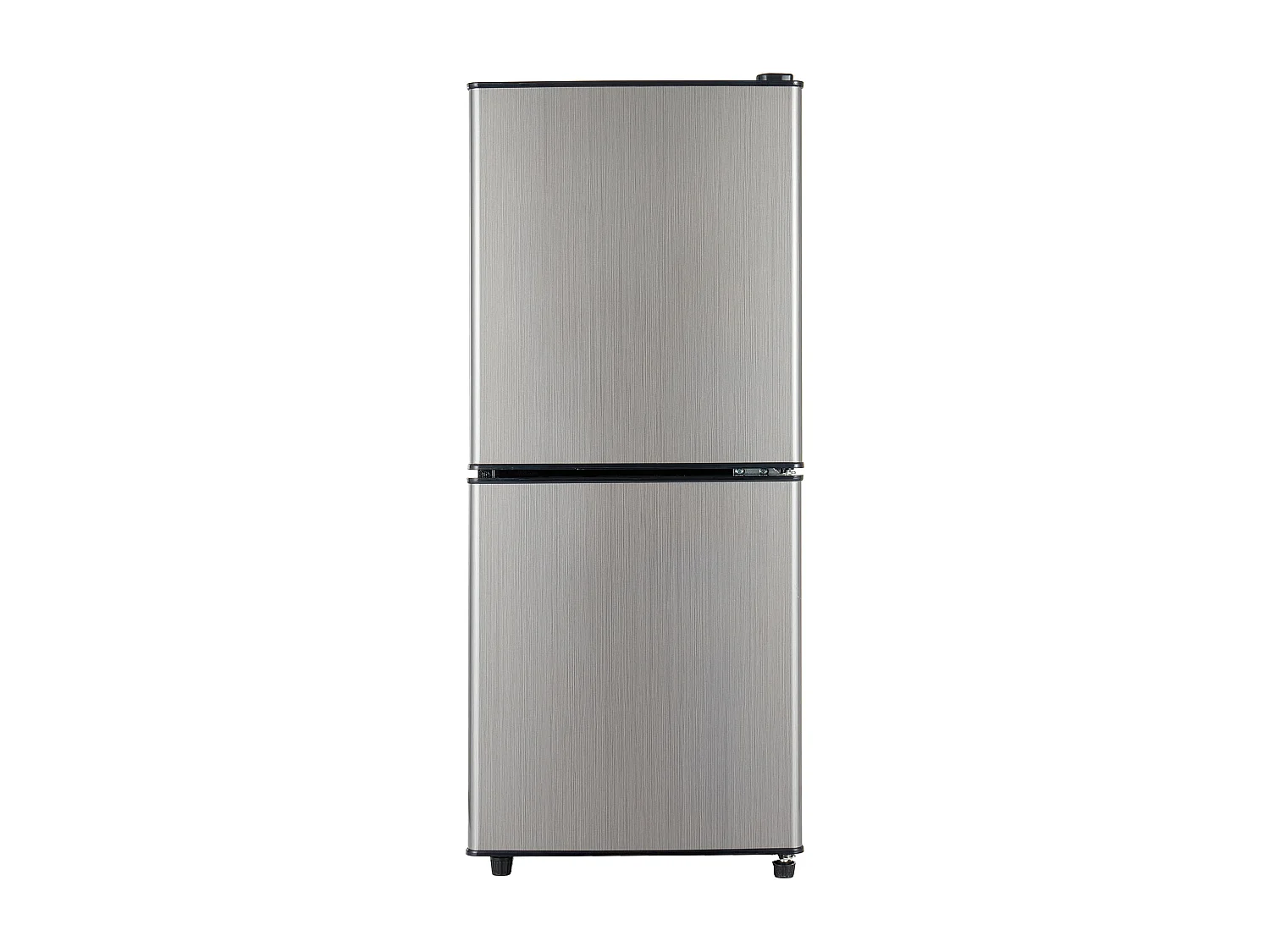 Mini koelkast - koelvak 60 L + vriesvak 46 L - 7 temperatuurstanden - LED-verlichting - zilver