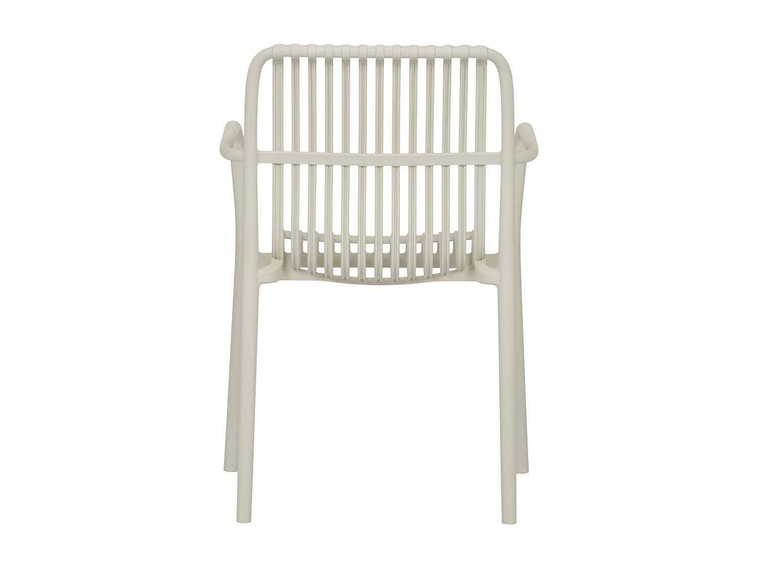 Iben chaise de jardin avec accoudoirs empilable couleur sable.