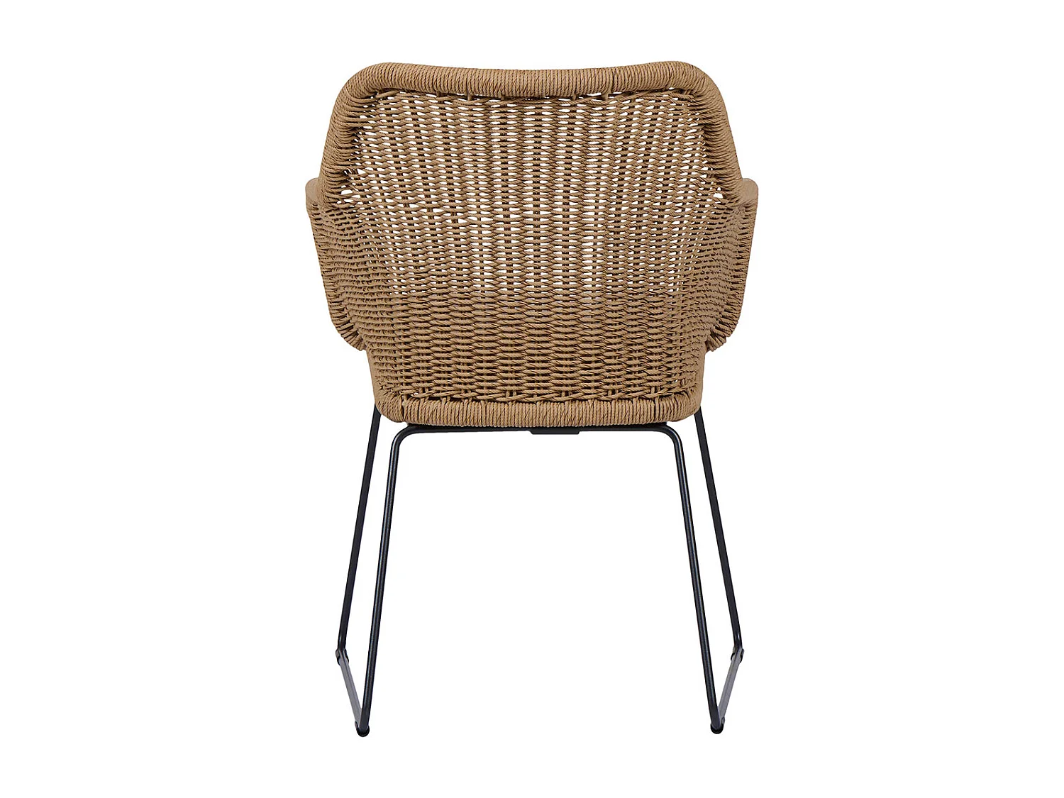 Sif Gartenstuhl Polyrattan mit Kissen schwarz, natur.