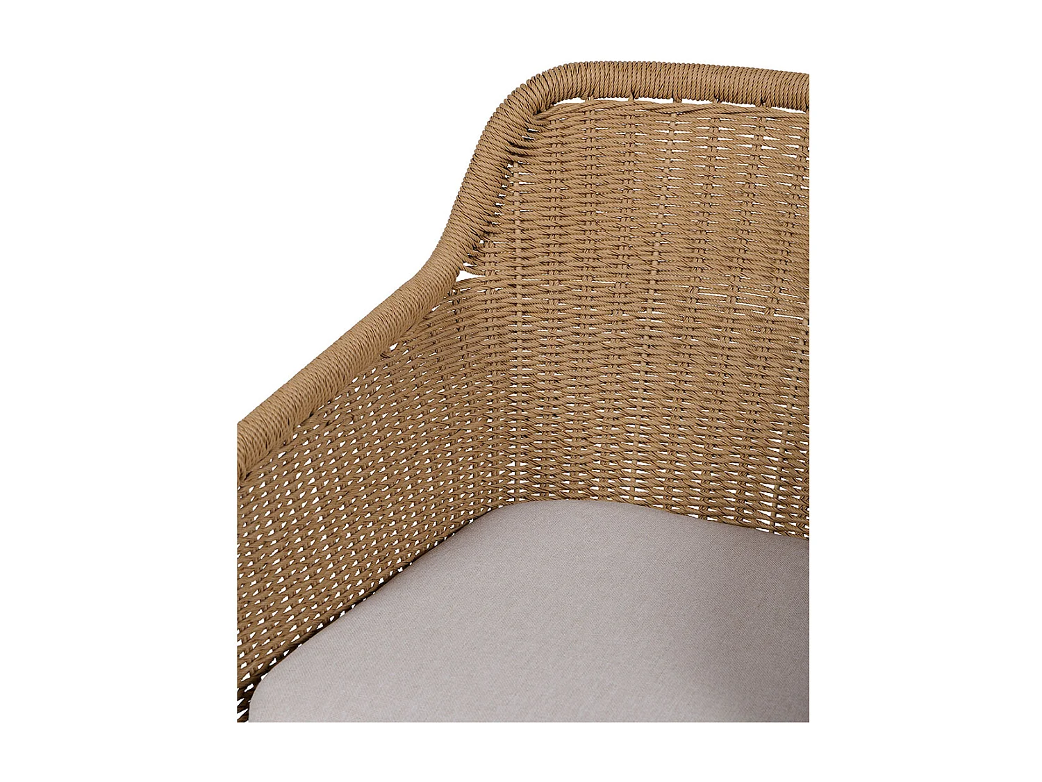 Sif Gartenstuhl Polyrattan mit Kissen schwarz, natur.
