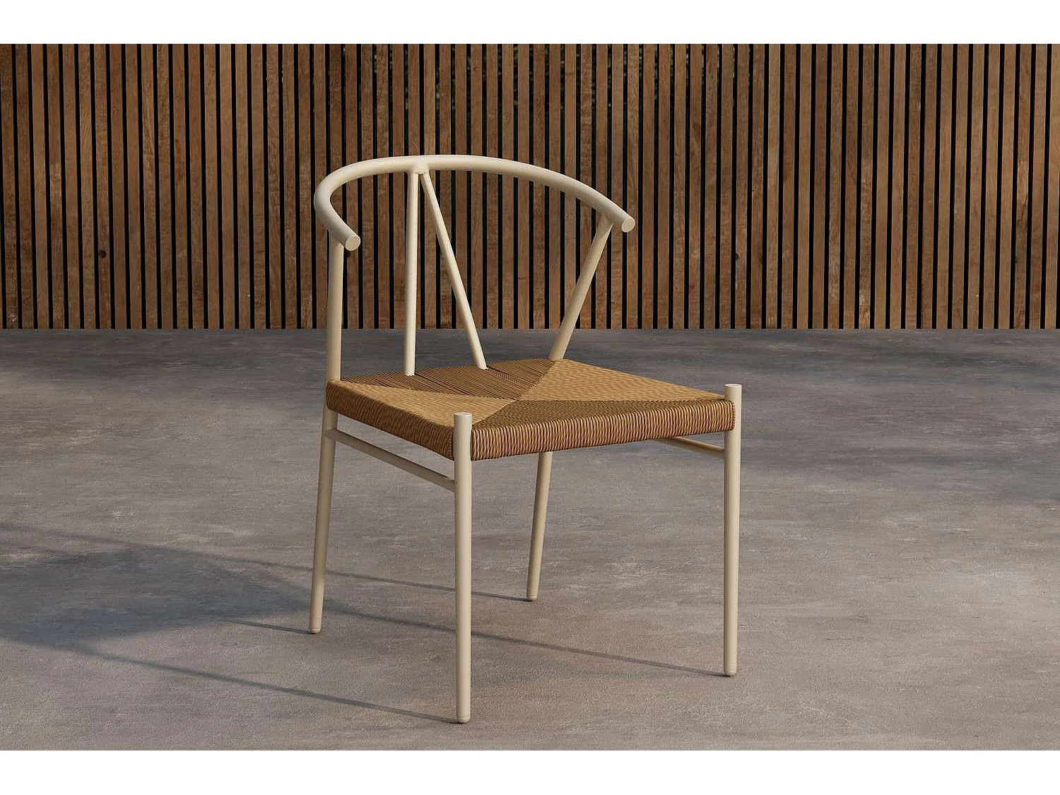 Alfons chaise de jardin beige.