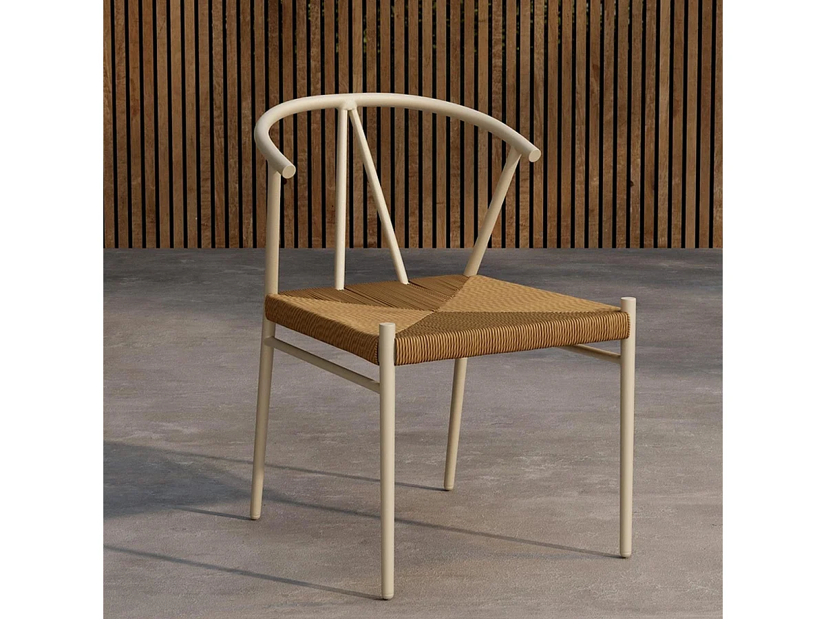 Alfons Gartenstuhl beige.