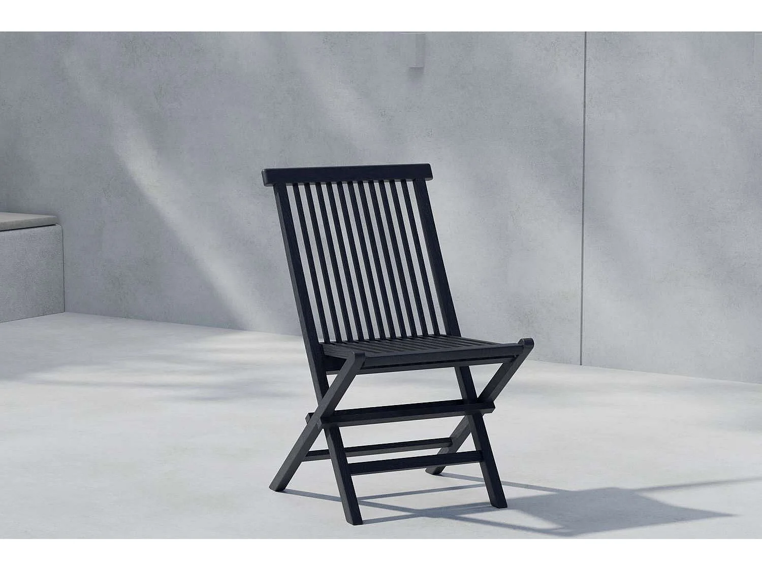 Kenya chaise de jardin noir.