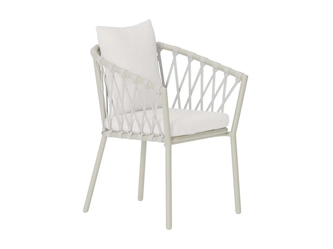 Linos chaise de jardin blanc.