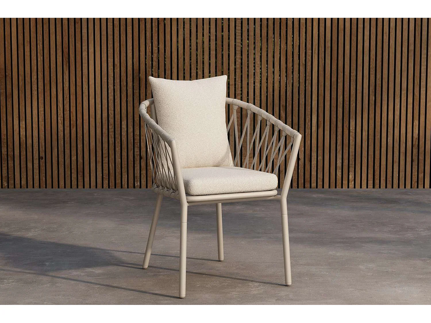Linos chaise de jardin blanc.