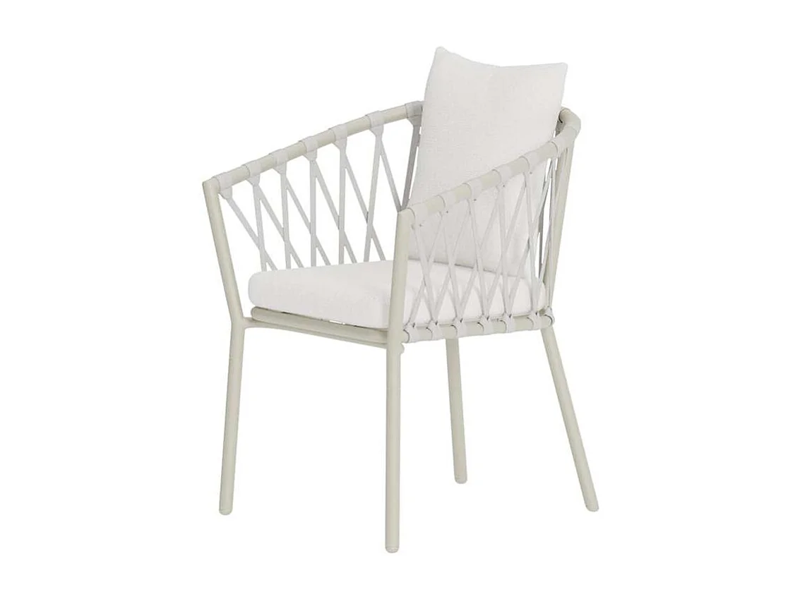 Linos chaise de jardin blanc.