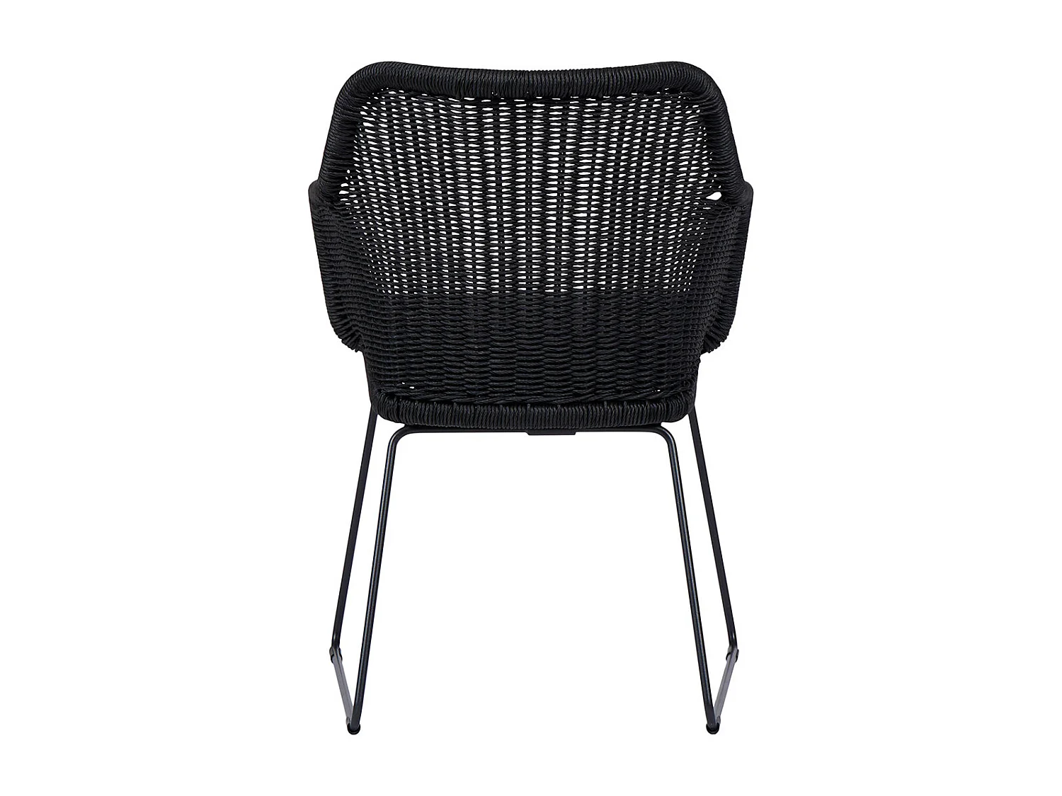 Sif Gartenstuhl Polyrattan mit Kissen schwarz, grau.