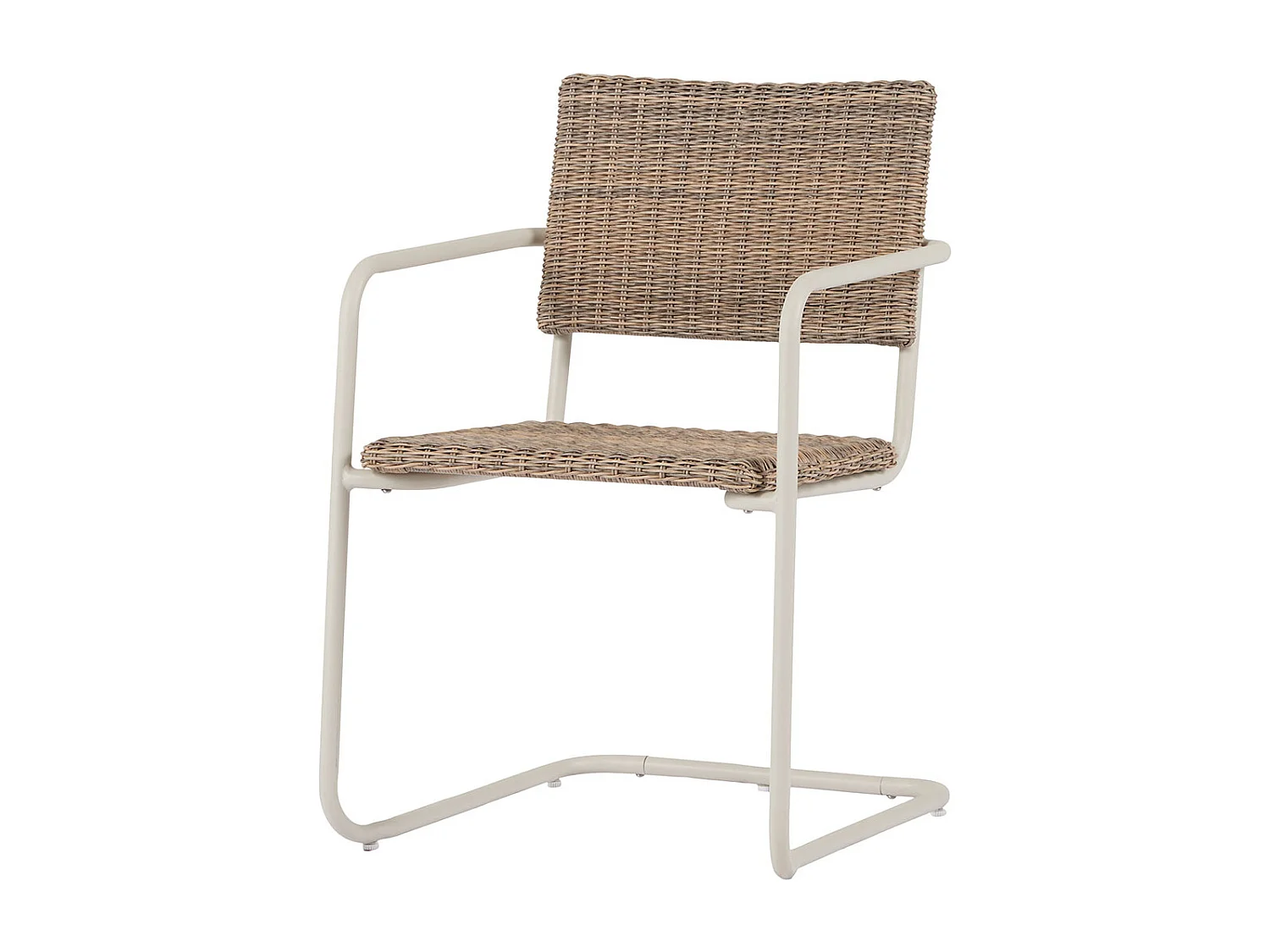 Camille Gartenstuhl Polyrattan natur, grau.