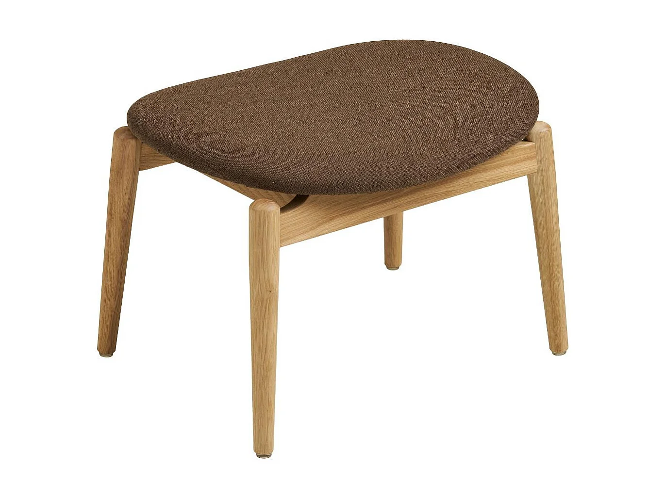 Poef Olvera, Bruin, 53,5x43x38 cm, Seven Design