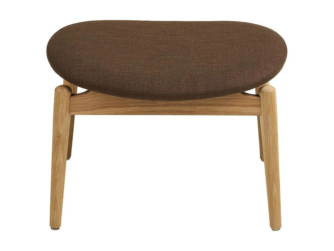 Poef Olvera, Bruin, 53,5x43x38 cm, Seven Design
