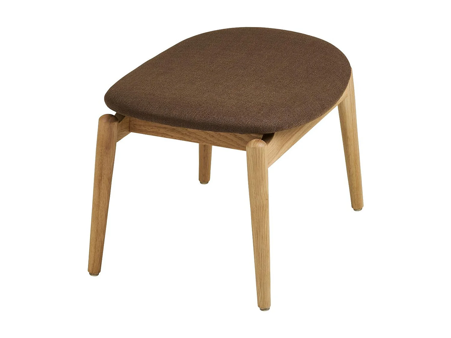 Poef Olvera, Bruin, 53,5x43x38 cm, Seven Design
