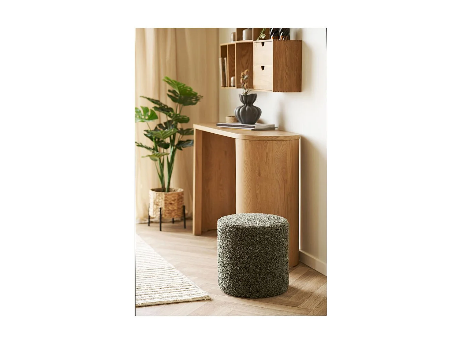 Eva pouf Ø34 cm vert.