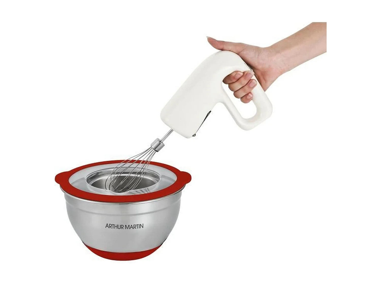 Set de saladiers 16-20-24 cm couvercles hermétiques - inox - Fond en silicone anti-dérapant